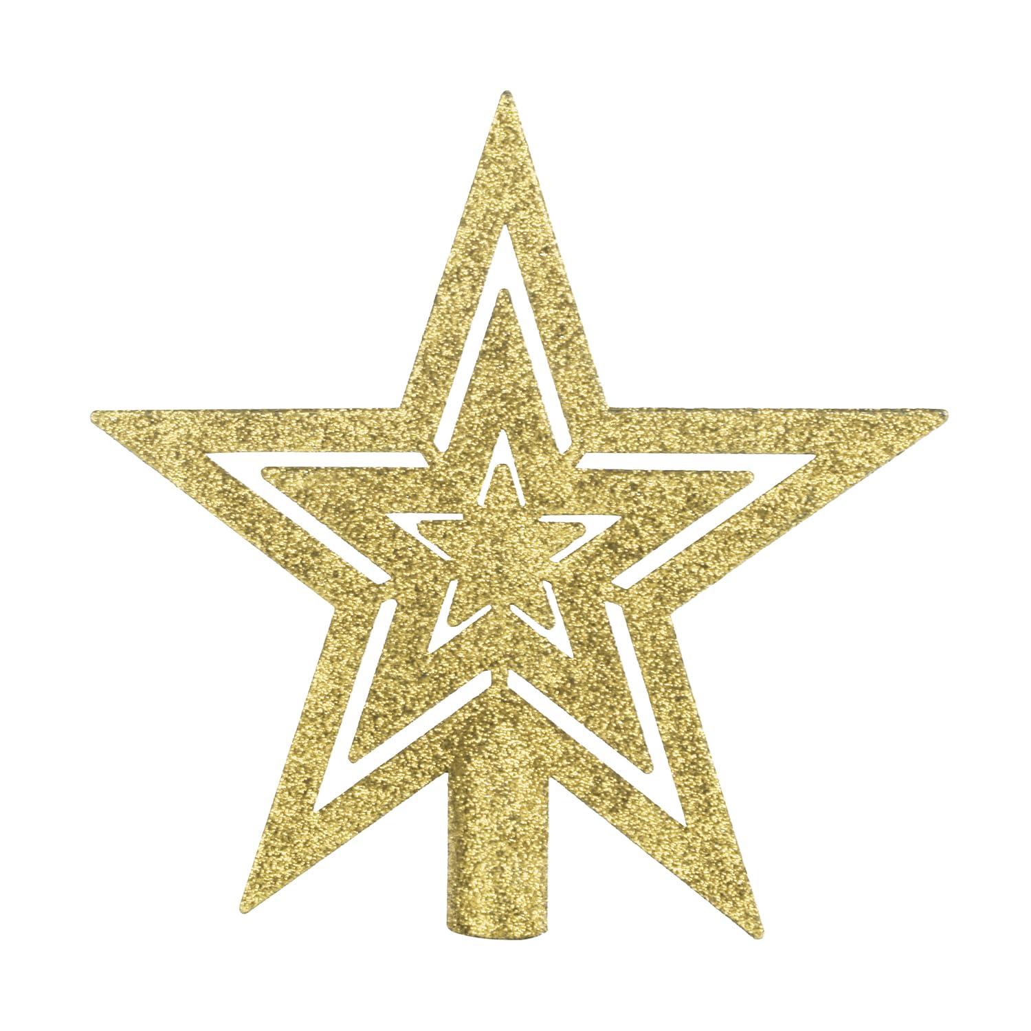 SULOLI Glitter Star Christmas Tree Topper Decoration Shatterproof Star Treetop for Christmas Tree Ornament(GOLD)