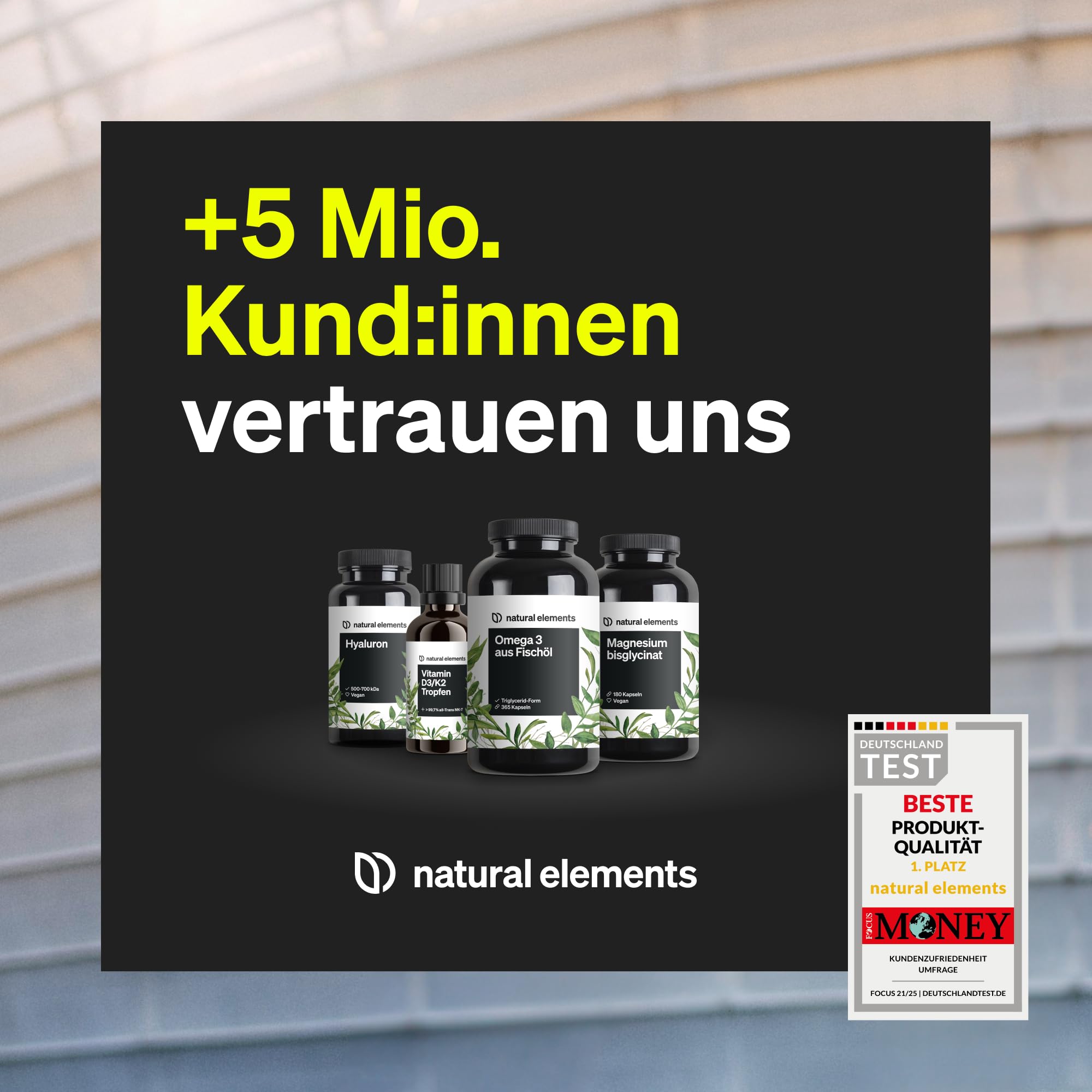 natural elements Zink 25mg – 365 Tabletten – gut verträgliches Zinkbisglycinat (Zink-Chelat) – vegan, hochdosiert, ohne unnötige Zusätze – in Deutschland produziert & laborgeprüft 4