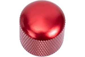 Adorainbow Red Metal Guitar Volume Control Knob with Potentiometer Connection for Electric Guitar and Bass