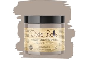 Dixie Belle Paint Company Chalk Finish Furniture Paint - French Linen (16oz) - Matte Light Taupe Chic Chalk Mineral DIY Furniture Paint