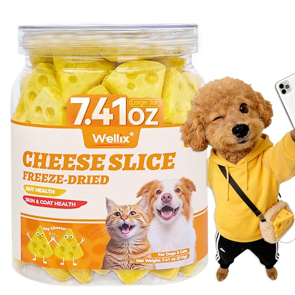 WELLIX FREEZE-DRIED CHEESE TREATS FOR DOGS & CATS...