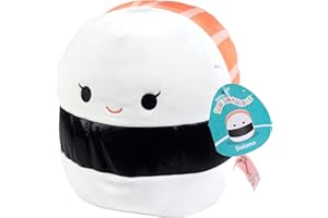 Squishmallows 10" Solenn The Salmon Sushi - Officially Licensed Kellytoy Plush - Collectible Soft & Squishy Food Stuffed Animal Toy - Gift for Kids, Girls & Boys - 10 Inch