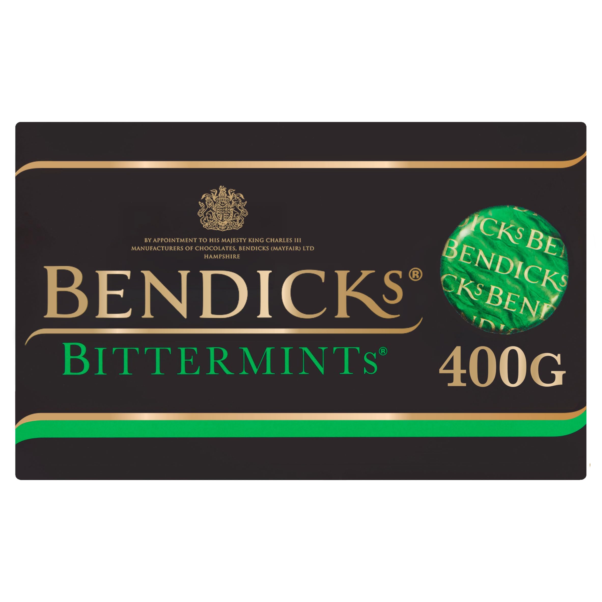 Bendicks Dark Chocolate Coated Bittermints, Double the Indulgence of Bittermints, Kosher & Vegan Friendly, 400 g (Pack of 1)