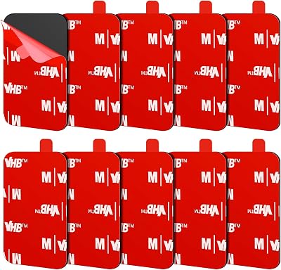 FIXCHORD Double Sided Sticky Pads 10Pcs 44x34mm Heavy Duty Adhesive
