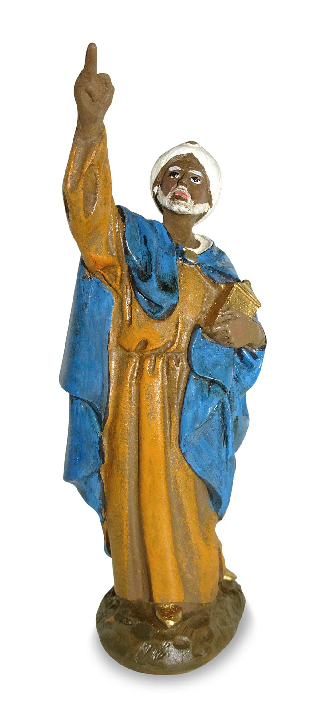 Ferrari & Arrighetti Nativity Scene Figurine: King Balthazar - Martino Landi Collection - 10 cm