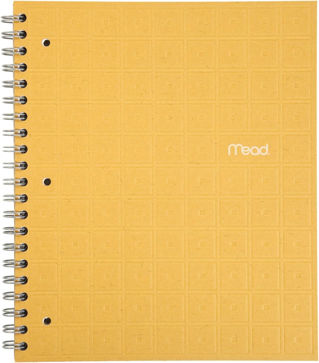 Mead Spiral Notebook, 1 Subject, College Ruled Paper, 80 Sheets, 11" x 8-1/2", Recycled, Maize (72477)