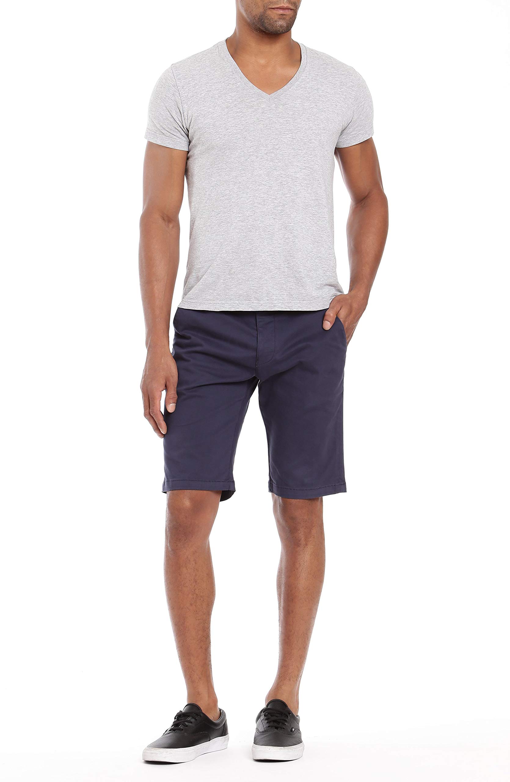 Mavi Jacob Men's Twill Shorts, Mid Rise Shorts for