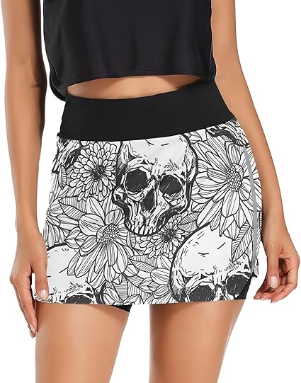 Amazon.com: Athletic Skorts Women Skull Ghost Halloween Summer Sports Skirts for Running: Clothing