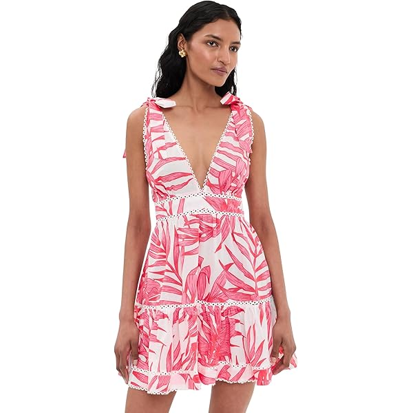 poupette st barth mini dress Poupette St Barth Women's Ciao Mini Dress, Pink Aquaflora, XS at Amazon  Women's Clothing store