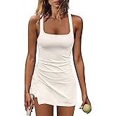 Nirovien Womens Tennis Dress with Built in Shorts Athletic Dresses Workout Dress Skort Dresses Golf Outfits
