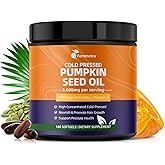 Femmetra Pumpkin Seed Oil Capsules with Saw Palmetto, High Concentrated Pumpkin Seed Oil Supplement for Hair Growth, Urinary, Bladder & Prostate Health, Cold Pressed, Vegan, Non-GMO, 180 Softgels