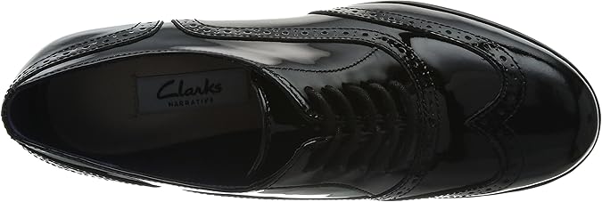 clarks navy brogues womens