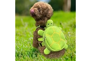 Turtle Backpack for Dogs to Wear, Adjustable Turtle Backpack Harness, Pet Back Pack Saddle Bags for Dog Outdoor Training Walk