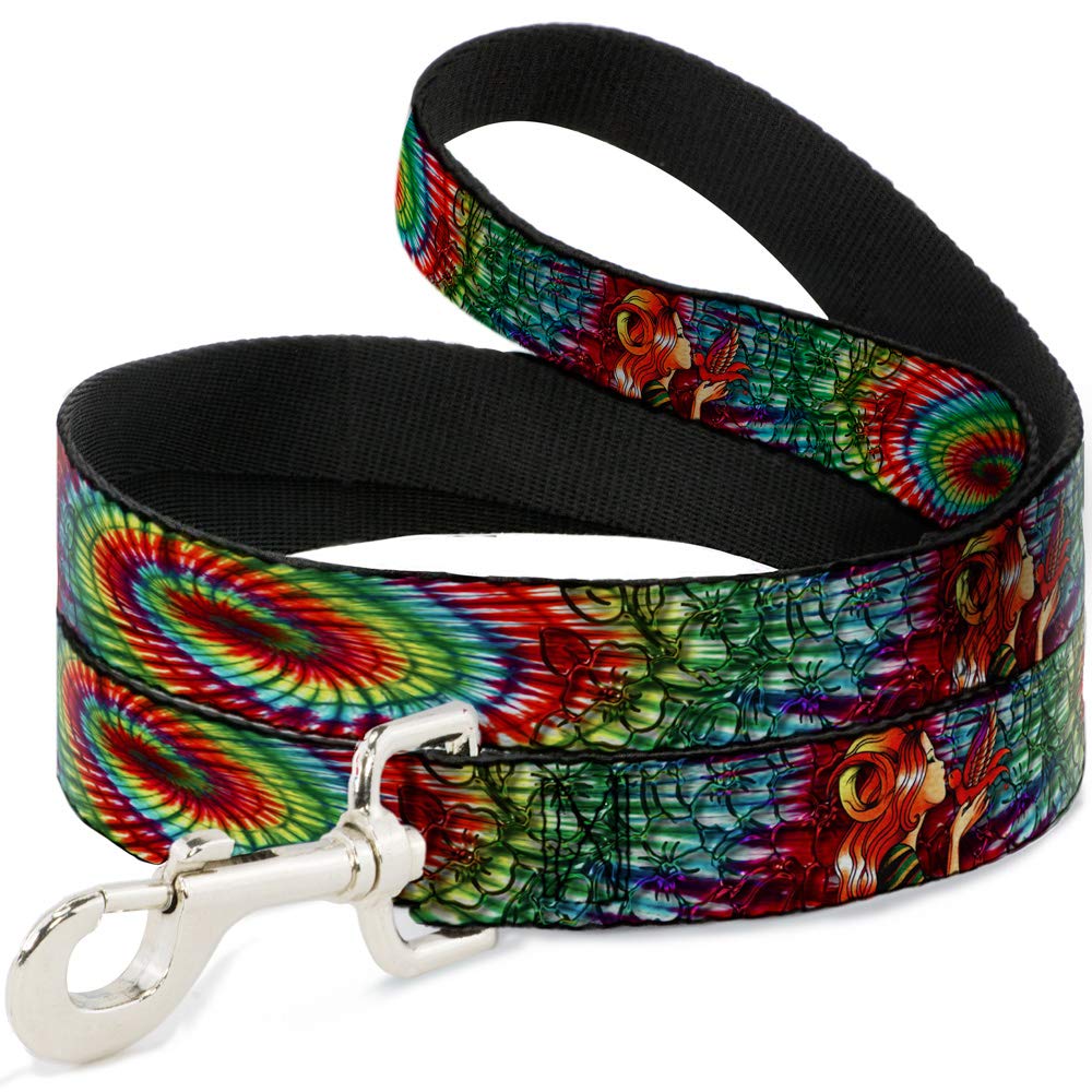 Buckle-Down Tattoo Johnny Pet Leash, Dog Leash, Tattoo Johnny Bird Kiss, 4 Feet Long 1.0 Inch Wide