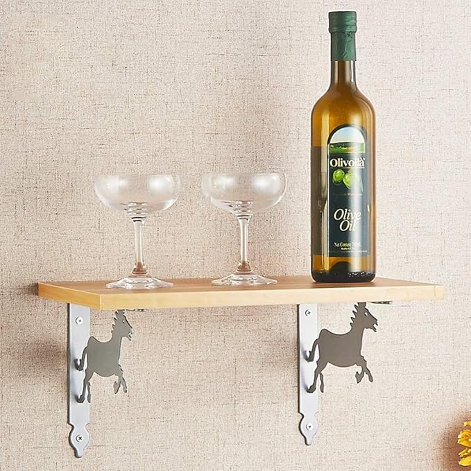 Soportes decorativos para estante de pared, hierro forjado, ángulo