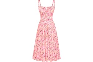 Scarlet Darkness Floral Printed Corset Dress Ruched Bust Cami Dress Flowy Sundress