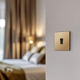 BG Electrical Single Wall Light Switch 2 Way Satin Brass Evolve PCDSB12B view 6