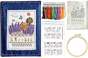 Embroidery Stitches Book Kit, DIY Embroidery Sewing Books for Beginners, Funny Embroiderys Stitching Book with Sewing Kit, No