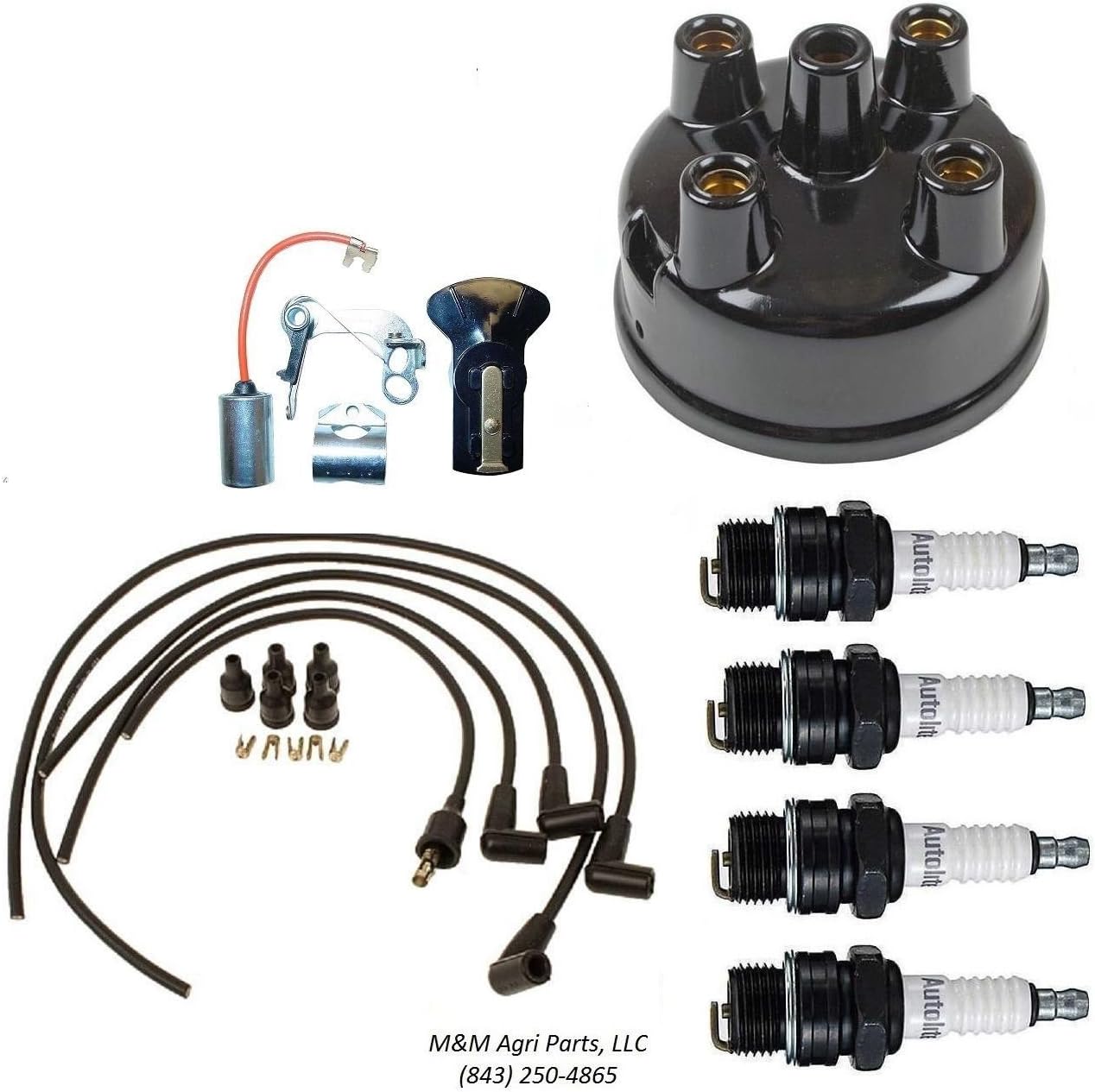 Complete Distributor Ignition Tune up Kit IH Farmall Tractor Prestolite