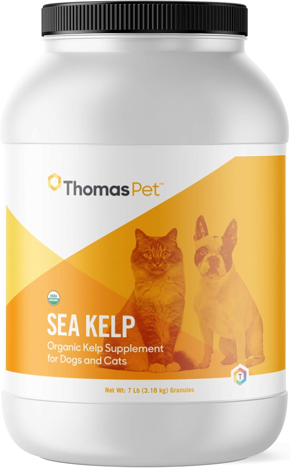 Thomas Pet Sea Kelp - Organic Kelp Supplement for Dogs & Cats - Rich in Essential Nutrients for Immune Support - Supports the GI Tract & Digestion, Skin & Coat, & a Healthy Heart - 7 Pound, Granules