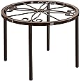 bussdis 1 PCS Plant Stand-7.87IN Heavy Duty Flower Pot Stand, Multiple Plant Rack Holder, Anti-rust Metal Round Shelf for Room Indoor and Outdoor Courtyard, Gardens, Brown.