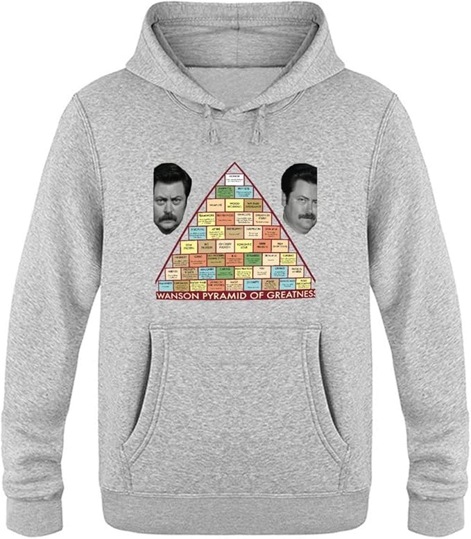 Ron Swanson Graphic Plus Velvet Hooded Warm Sweater: Amazon.ca: Clothing & Accessories