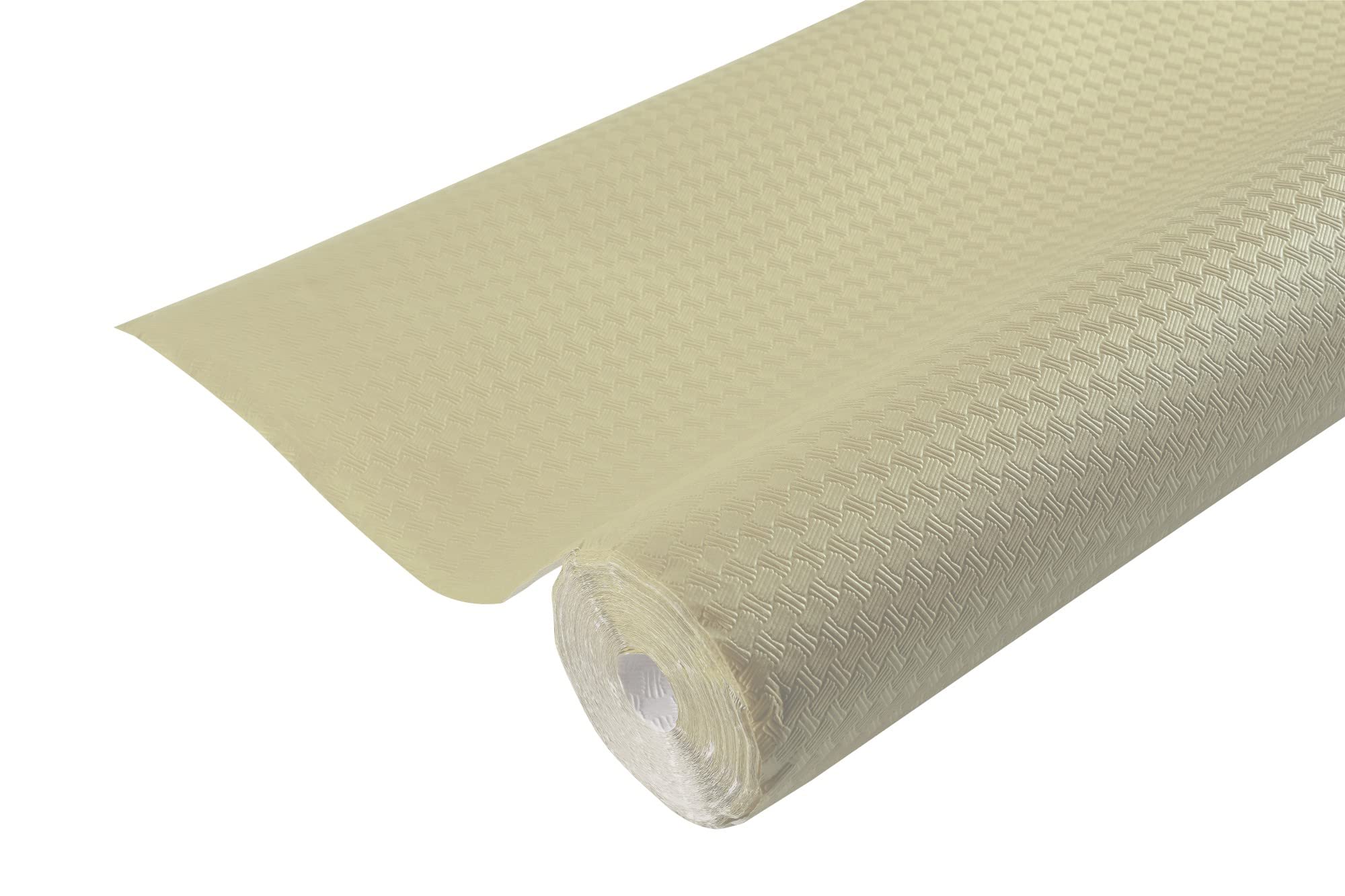 Disposable tablecloth in embossed paper - Unique, aesthetic and deep embossing - Roll 20 M long and 1.18 M wide - Made in France - Ivory