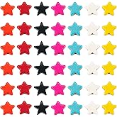 Star Pony Beads Cheriswelry 70Pcs Turquoise Star Beads 12x12mm Gemstone Star Loose Spacer Beads Kandi Bracelet Bead for DIY Crafts Necklace Keychain Making Supplies