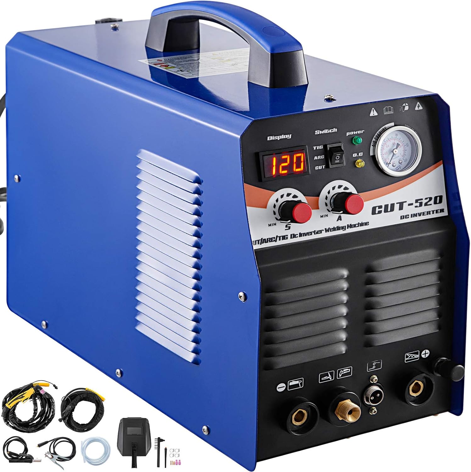 VEVOR TIG/MMA Plasma Cutter CT520 3 in 1 Combo Welding Machine Tig