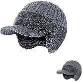 OZLUDPL Coldshield Trapper Hat, Coldshield Trapper, Blocking Knitted Hats with Ear Flaps and Wool Brim, Soft Breathable