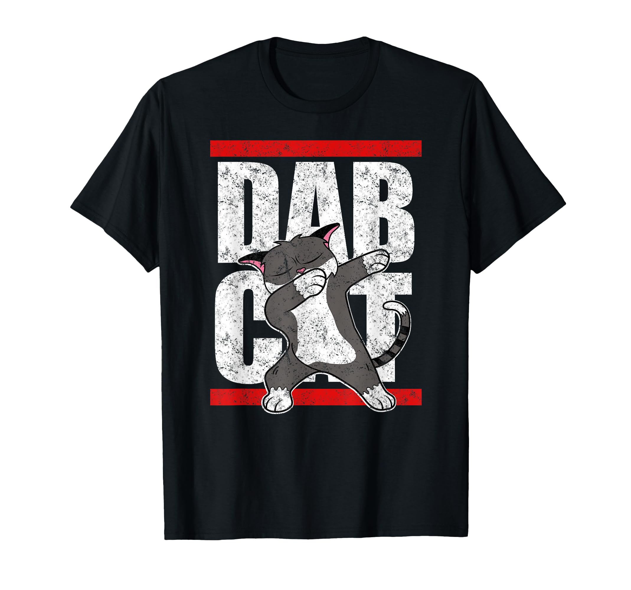 Dabbing Cat Cute Feline Vintage Dab Dance Funny Dab Cat T-Shirt