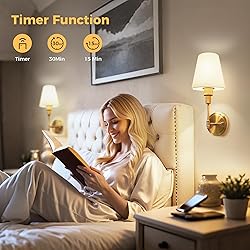 DORESshop Battery Operated Wall Sconce Set of