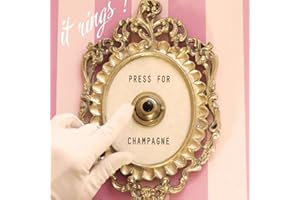 SUPERJACKWANG Press for Champagne Button, Ring Mini Press for Champagne Button, Press for Champagne Door Ring Bell, Champagne Themed Decor Wall Plaque Ornament Gift for Party Christmas Home Bedroom Hotel