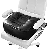 HOMBYS Extra Thick Chair Cushions for Office,6 in Breathable Adult Booster Seat for Car,Waterproof Car Seat Cushion to Raise Seat Height,PU Leather Desk Chair Cushion for Long Sitting