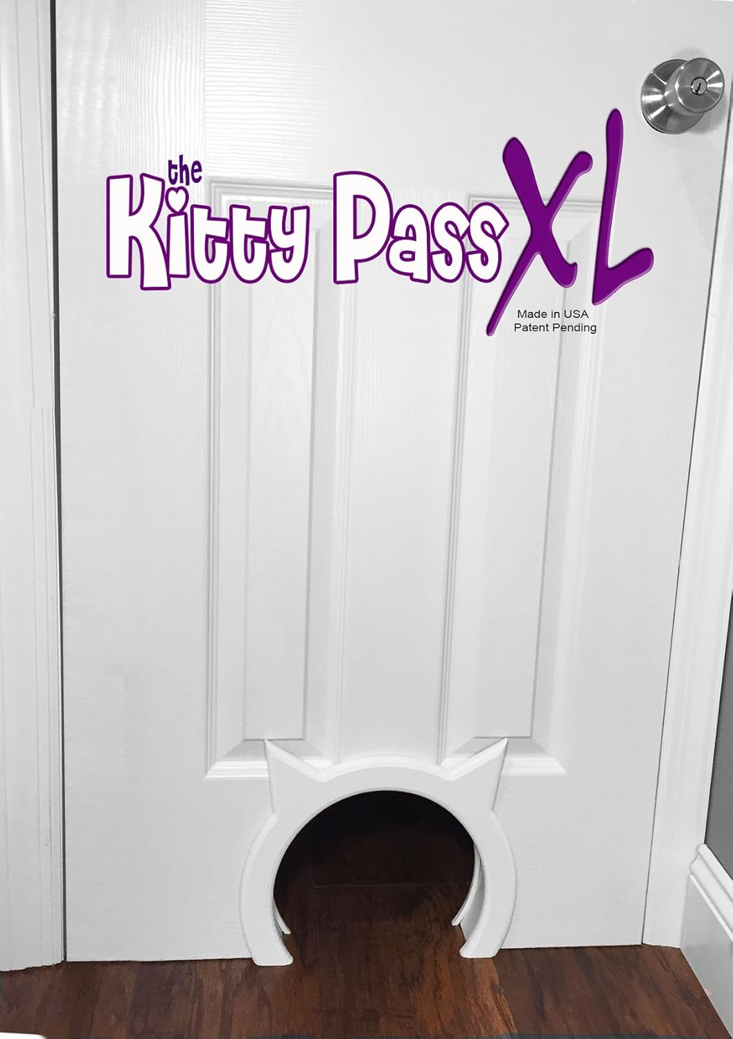 The Kitty Pass XL Large Cat Door, Interior Large Pet Door Hidden Litter Box. : Pet Supplies