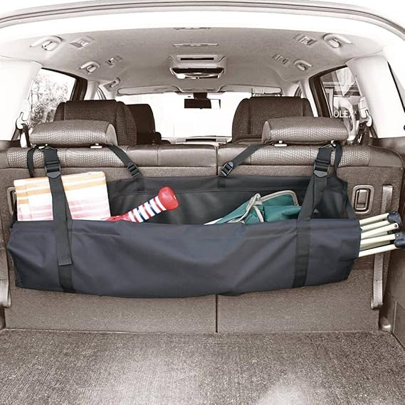 Amazon ナポレックス 車用 収納バッグ 純正感覚 ラゲッジルームバッグ ブラック 大容量 リアシート専用 ヘッドレストシャフトにベルト フックで簡単取付 Napokex Jk 69 車 バイク 車 バイク