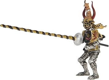 Amazon Com Plastoy 62036 Figurine Of Knight In Black And Gold Armour With Lance And Leopard Crest Toys Games