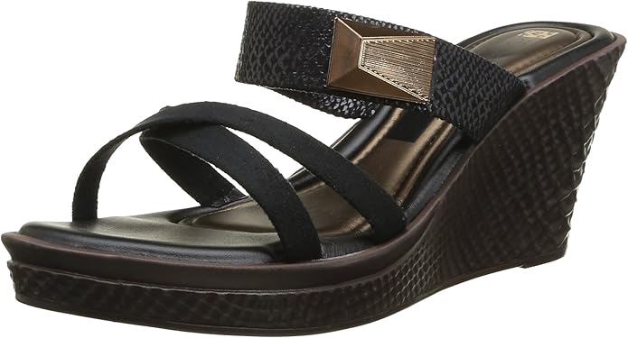Amazon.com | Grendha Brasil Glamour Wedge Black Womens Sandals, Size 8 | Sandals