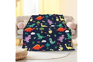 Woyamay Dinosaur Blanket for Boys Girls, Dinosaur Gifts Throw Blankets for Kids Teens Adults Flannel Dino Blanket Vibrant Blankets for Boys Birthday Gifts Soft Blanket for Couch Bed Travel, 50"x60"