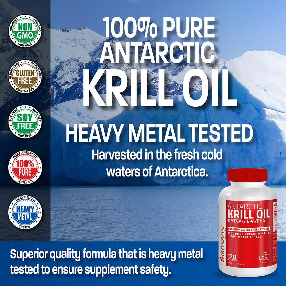 Antarctic Krill Oil with Omega3s EPA, DHA, Astaxanthin and