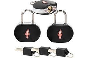 iGurutr TSA Keyed Luggage Locks (3-Pack) - Suitcase Lock TSA Approved for Suitcases, Backpacks, Gym Lockers & School Bags | Compact & Durable ABS w/Electroplated Rings