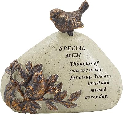 AngraveMemorials Special Mum Bird Memorial Graveside Stone Plaque
