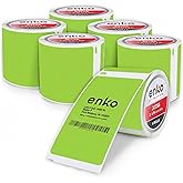 enKo [6 Rolls, 1800 Direct Thermal Labels] Green Colored Compatible for Dymo 30256 Label (2-5/16 x 4") Use with Dymo, Rollo Thermal Printer as Shipping & Mailing Labels