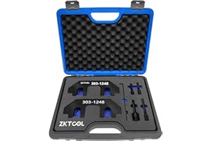 ZKTOOL 303-1248 7PC Camshaft Holding timingTool Kit for Ford 3.5L & 3.7L 4V Engine,with Chain Tensioner Holder Tool and 3 Pin for Blocking The crankshaft,Sponge Box.