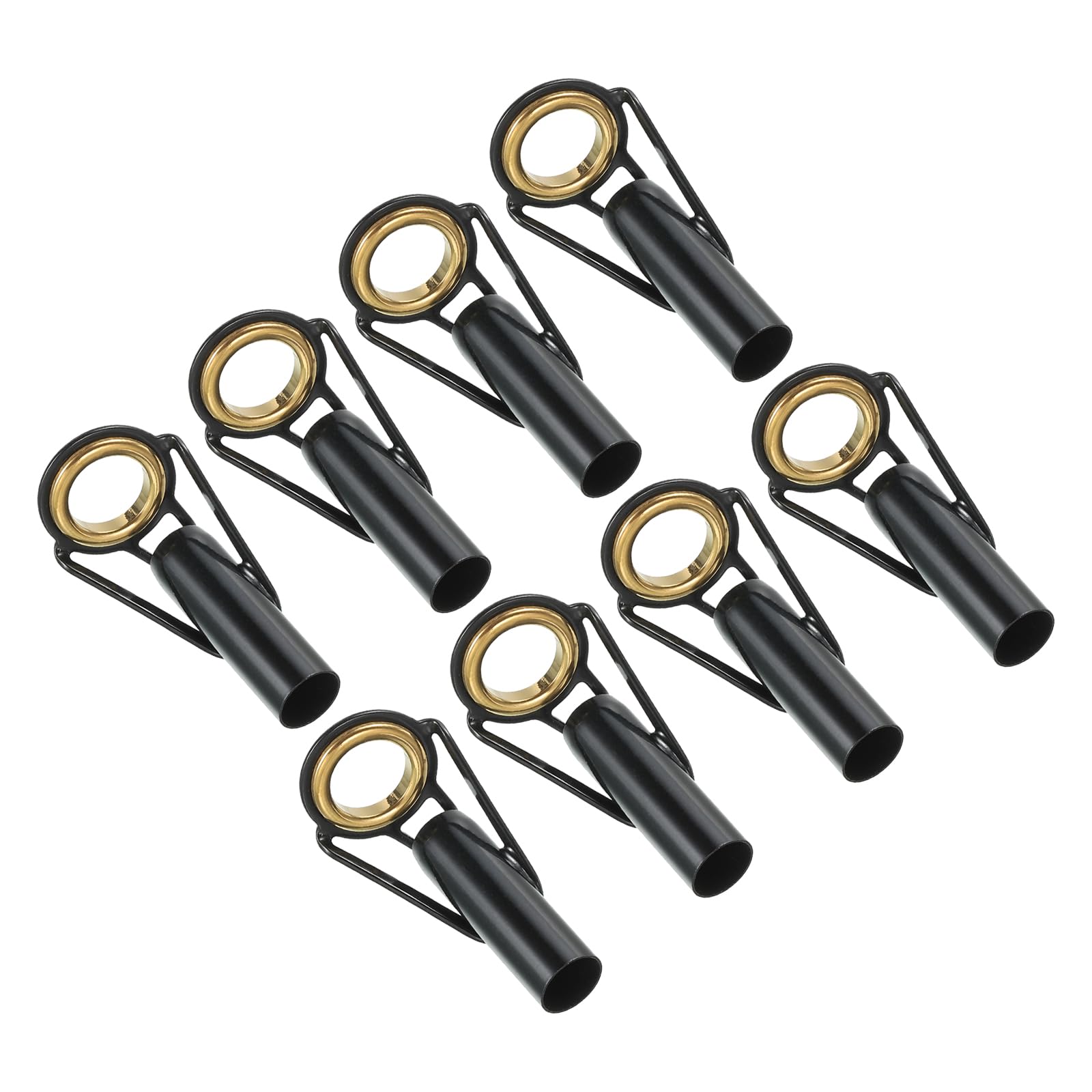 PATIKIL 6.5mm Fishing Rod Tip Repair Kit, 8pcs Stainless Steel Pole Ring Guide Replacement for Saltwater Freshwater Fishing, Golden