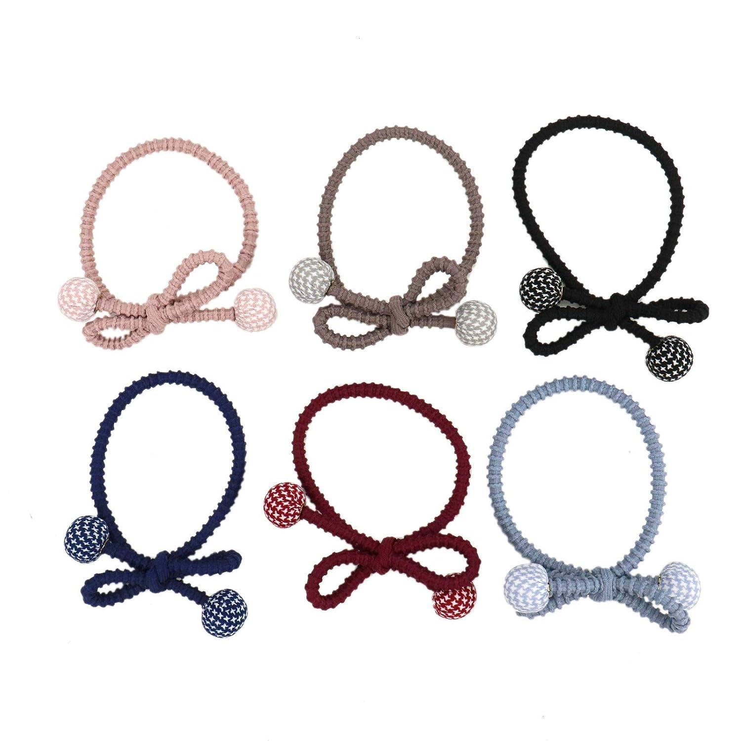 品質一番の ホルダー ポニーテール 蝶ネクタイ ヘアー ゴム 12個