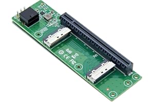 #10Gtek# 10Gtek 2X MCIO(74pin) 8i to PCIe X16 Female Adapter, Gen5 PCIe5.0