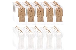 AVLA 50 Pack Plastic Garment Bags, Clear Dry Cleaner Bags, Hanging Clothes Cover Protector Bag for Closet Storage, Transparent Hung Coat Suit Dust Cover, Dry Cleaning Laundrette Bag for Home, Laundry