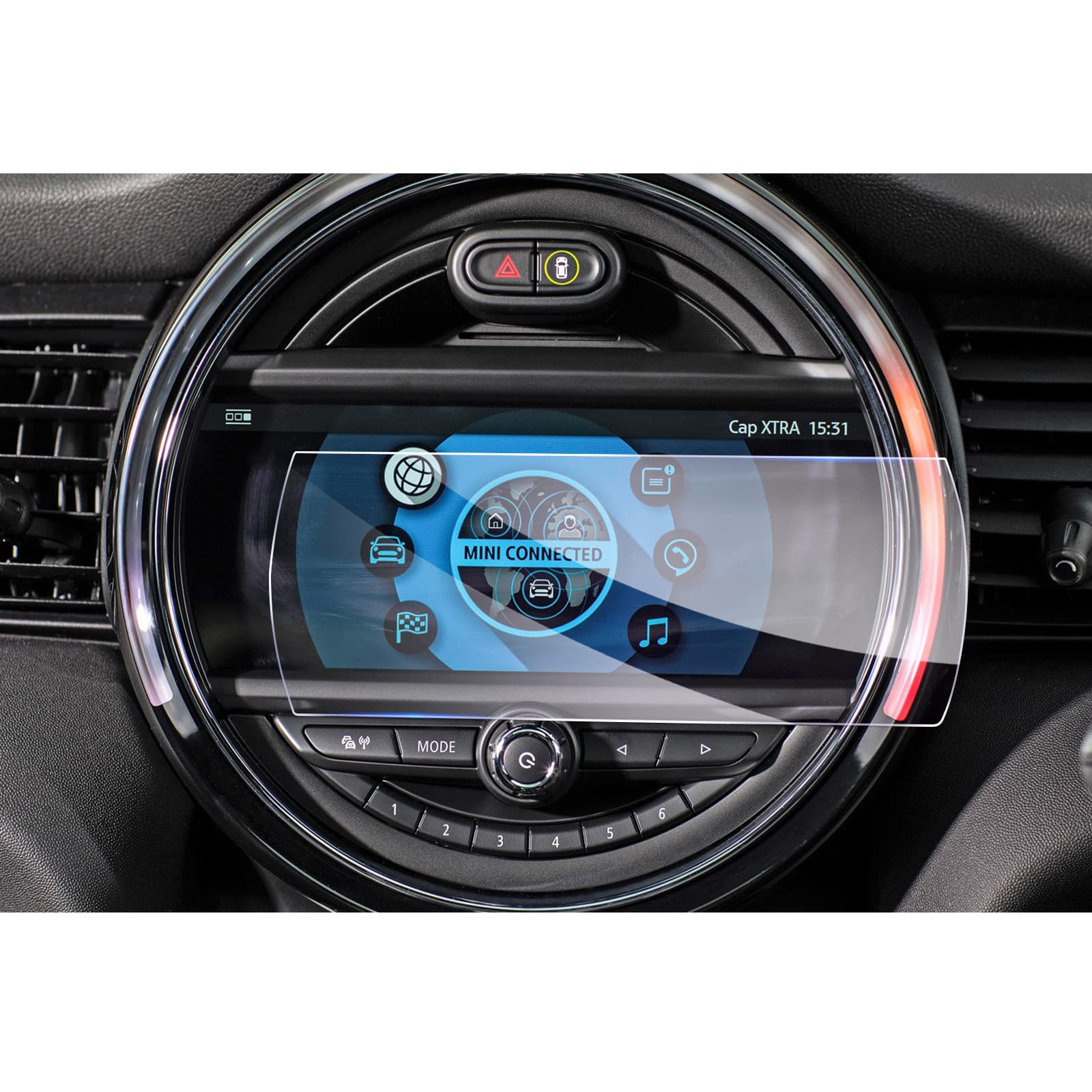 GAFAT Compatible with Mini Cooper S F55 F56 F60 2015-2021 8.8" Navigation Screen Protector, Cooper Tempered Glass Screen Protector for 8.8 Inch F54 F57 GPS, 9H Anti-Scratch [Not for new 2022]