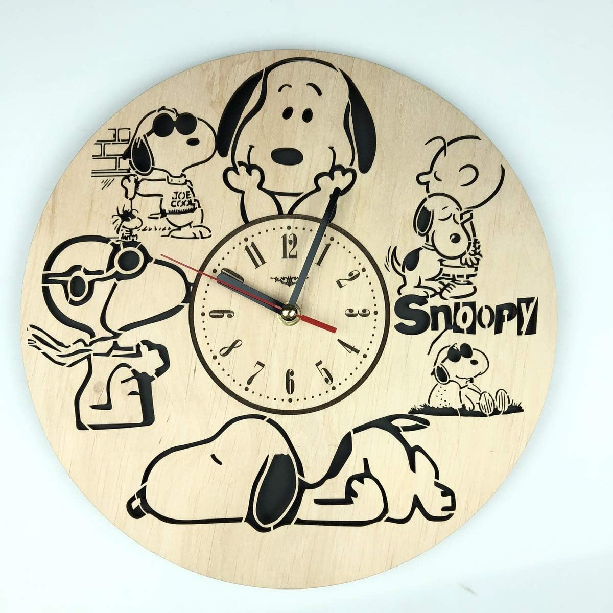 Snoopy Wall Clock Made of Eco Friendly Wood Unique Snoopy